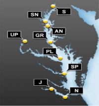 Buoy locations